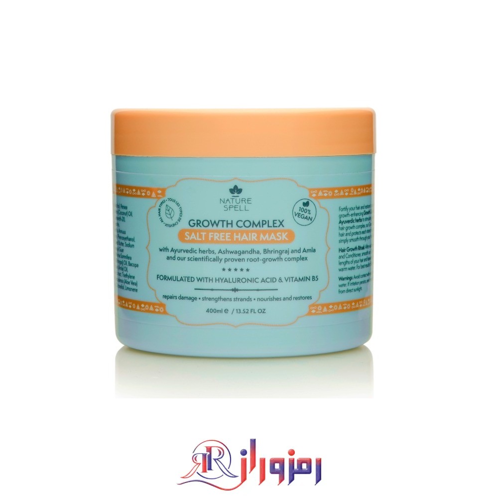 ماسک مو فاقد سولفات ضد ریزش نیچر اسپل nature spell حجم 400 میل،خرید و قیمت ماسک مو فاقد سولفات ضد ریزش نیچر اسپل nature spell حجم 400 میل